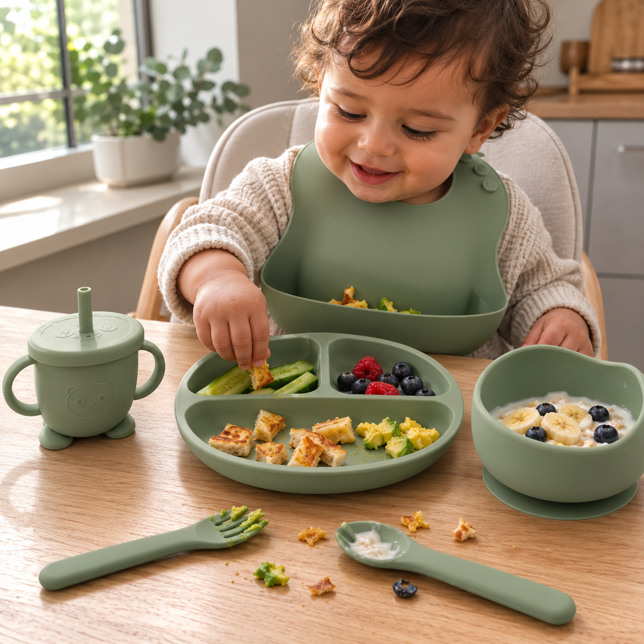 Silicone Weaning Feeding Set