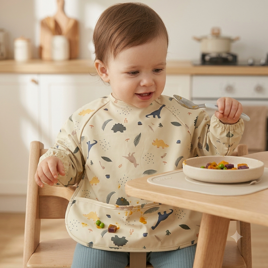 Waterproof Long-Sleeve Feeding Smock